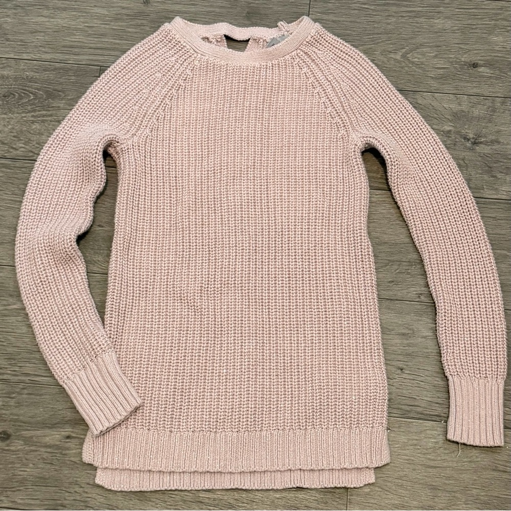 Girl’s Tahari Blush Crew Neck Sweater